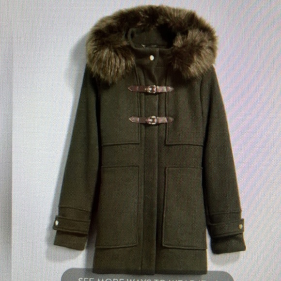 Coffee Shop New York, Green Winter Coat - Picture 1 of 11